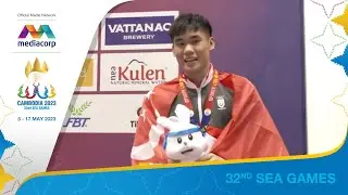 Glen Lim receives Singapore's first men's 1500m Freestyle medal since 2011 | Swimming SEA Games 2023