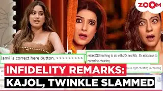 Kajol and Twinkle face BACKLASH for casually normalizing Infidelity; Janhvi Kapoor APPLAUDED by fans