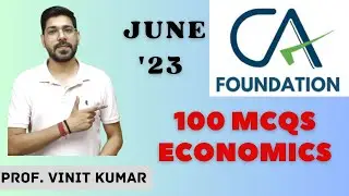 Business Economics and BCK | 100 MCQs practice | full content | Prof. Vinit Kumar | ca foundation