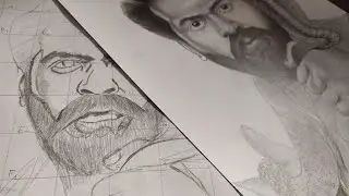 STR pencil drawing ||  Simbu's Easwaran movie first look poster||