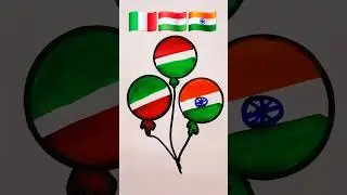 Easy FLAG drawing |#shorts #trending #ytshorts #drawing #DrawingWithChiku #viral #art #flag #asmr