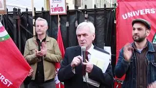 There is power in the IWGB!: Bragg and McDonnell join outsourced University of London Workers