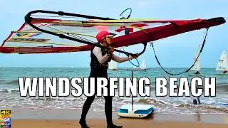 Windsurfing Action & Peaceful Beach Walk: Haikou Hainan Island | Pure Ocean ASMR [4K 60fps HDR]