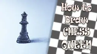Drawing 3D Chess Queen - (The Queen's Gambit) - #shorts