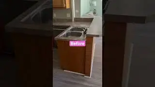 Kitchen Remodel Part 1 😍 New Countertops and Sink #kitchen #renovation #family