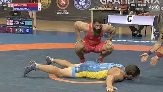 1/4 GR - 97 kg: R. NADAREISHVIL (GEO) v. I. NASTOCHENKO (KAZ)