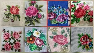 Top 100+ Amazing and Elegant Floral Cross stitch patterns || Charsuti Kerhai Ideas For Everything||