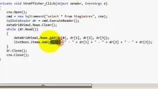 ADO.net - L'affichage dans un listBox en mode connect&eacute;