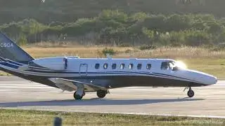 [4K] Silver Cloud Air Cessna 525B CitationJet CJ3 D-CSCA - Takeoff at Split Airport SPU/LDSP