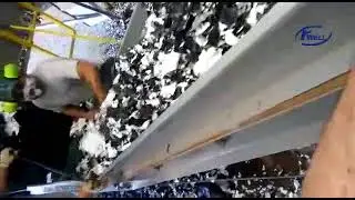 Argentina customer factory tested 500kgh PE film squeezing granulator Zhangjiagang Kwell