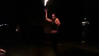 Fire dancer in Cabo