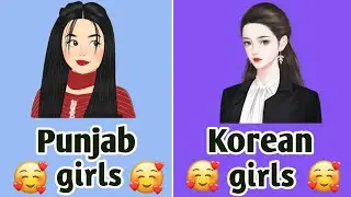 Punjabi girls vs Korean girls ||punjabi girl dress||HA Vozly