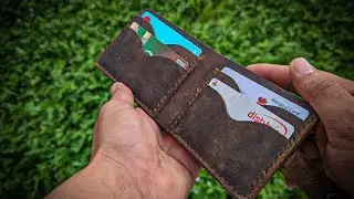 Making a leather bifold wallet! Unintentional Asmr