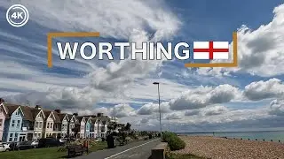Worthing, England | 4K Virtual Walking Tour: Seaside Resort Town | May 2022