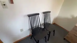 DUHOME Dining Chairs Set of 4 Wood Dining Room Chair Black Spindle Side Kitchen Room Country
