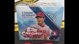 2018 Topps Chrome Baseball Jumbo Box - 5 Autographs