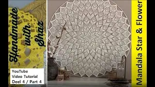 HWS Mandala Doily Star & Flowers - 4 - Video Crochet Tutorial - Rnd 36 &ndash; Rnd 44