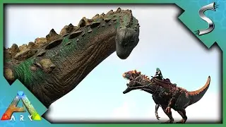 MY NEW ALLOSAURUS HELPS ME CLEAR THE LAND! - Modded ARK The Hunted [E27]