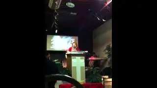 Hiliary Wood singing at YRM