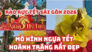 Mô hình NGỰA TẾT HOÀNH TRÁNG RẤT ĐẸP, Mai vàng rực rỡ: KHAI XUÂN HỶ LỰC, Nhà văn hóa Thanh Niên