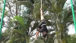 Rope Mallakhamb & Aerial Silk Rope activity at Club Solaris, Mayur Colony, Kothrud.