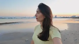 4K Raw Lively Beach Walk | Sunset | Vietnam 