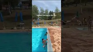 Dad&rsquo;s pool dive had me stressed 💀 (@touchdalight)