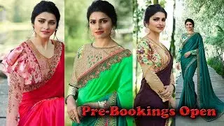 Latest Trending Designer Sarees with Worked Blouse Designs and Price 2018 Catalog / Photos / Images