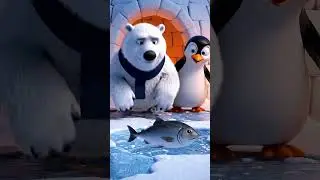 Hilarious! Penguin Catches Polar Bear Sneaking Midnight Snack