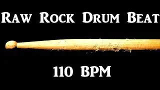 Raw Rock Drum Track 110 BPM, Drum Beats for Bass Guitar, Instrumental Isolated Drums Beat | 287