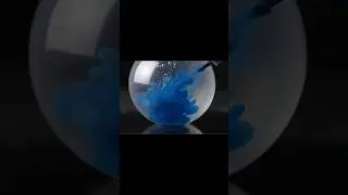 Injecting Color Into a Clear Water Balloon 🌈 | Hypnotic Ink Swirl ASMR in 4K #asmr #aishorts #shorts