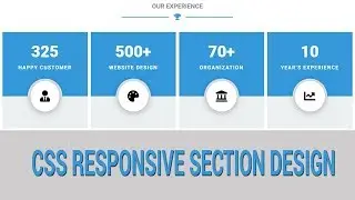 Responsive Our Experience Section Design - Using CSS Flex Property