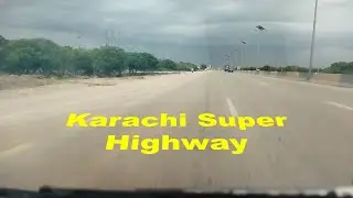 Northern Bypass M-10 to Super Highway M-9 Toll Plaza| Karachi | Cloudy Weather | Free to Use Video
