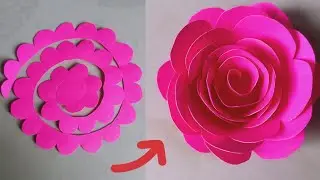 Как сделать цветы из розовой бумаги 🌹 Поделки из бумажных цветов своими руками ❤️ Изготовление цв...