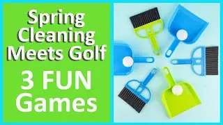 Mini Golf Meets Spring Cleaning in These 3 Dustpan-and-Broom Golf Games! Easy Family Games!