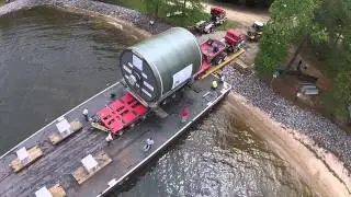 Yankee Dryer rolling off barge