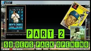 50 Developer Pack Opening!! MLB 15 The Show Diamond Dynasty Pulling Diamonds Series! Part Two!