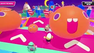 Fall Guys Gameplay (no commentary) GOLD medal on pipe dream FUNNY jump showdown final!