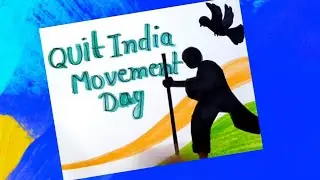Quit India movement Beautiful Drawing | Quit India Movement Poster Drawing | Independence Day 2023
