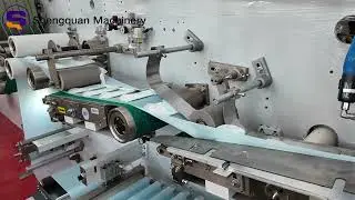 Testing of Shengquan machinery sanitary napkin machine