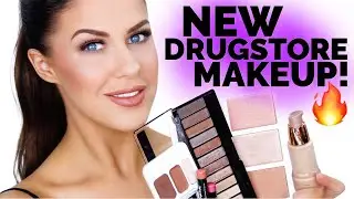FULL FACE OF NEW DRUGSTORE MAKEUP!!! | FIRST IMPRESSIONS + NEW FAVORITES!!!
