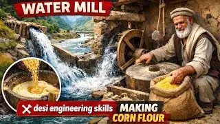 Ancient Water Mill Technology Still Working | Desi Engineering Skills ##WaterMill#desiengineering