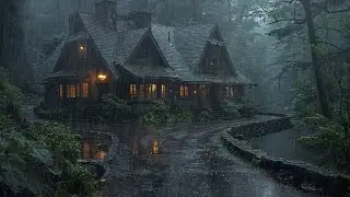 Heavy Rain Sounds In The Forest For Deep Relaxation, Peaceful Sleep And Natural Night Ambience