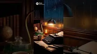 Vintage Rainy Study 🌧️ | Cozy Indoor Rain Ambience #shorts