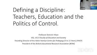 ATEE Conference. Keynote: Prof. Dominic Wyse