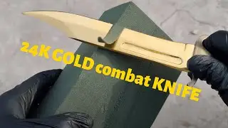 24K GOLD combat KNIFE