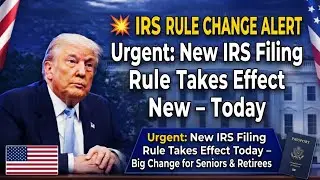 Urgent  New IRS Filing Rule Takes Effect Today &ndash; Big Change for Seniors & Retirees