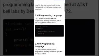Hello World In 10 famous Programming Languages | #shorts #programming