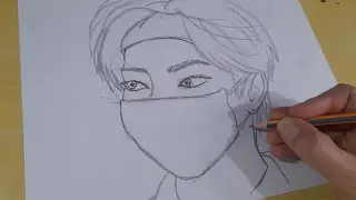 DESENHO FACIL | COMO DESENHAR TAEHYUNG BTS | PASSO A PASSO