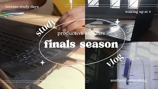 Finals STUDY VLOG 🖇️ 48 hrs intense study sessions, productive,  grinding, aesthetic notes